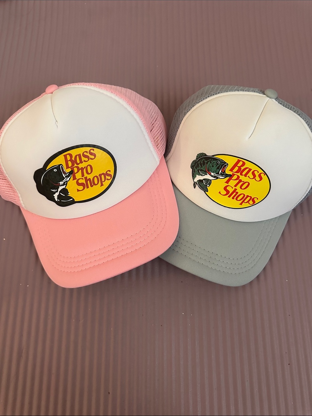Bass Pro Shops Pink and Gray Mesh Trucker Caps